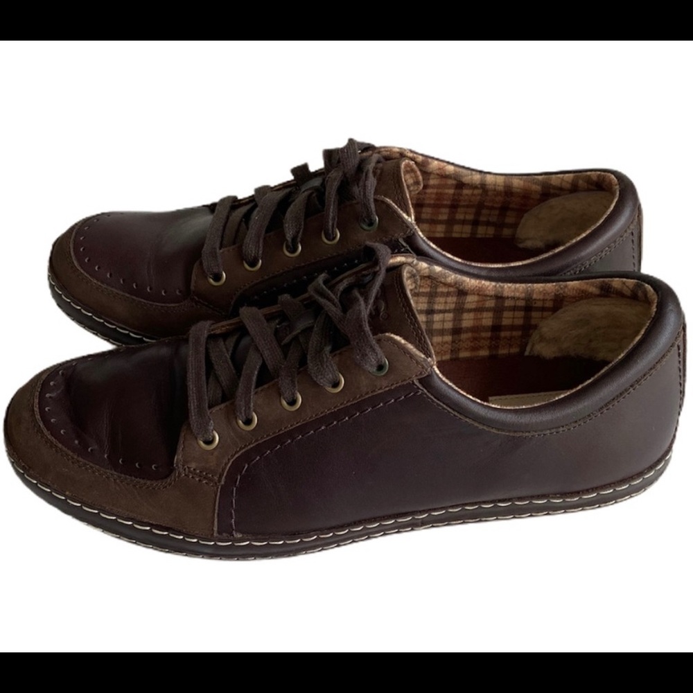 UGG Australia Men’s Brown Genuine Leather Sneakers Shoes Size 10.5